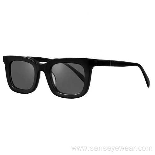 Women Bevel Acetate UV400 Polarized Shades Sunglasses